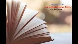Win10 Trick - Remove Recently File/Folder from Quick Access