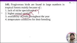 Frugivorous birds are found in large numbers in tropical forests mainly because of : 1. lack of nich