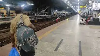 12702 Hyderabad CSTM HussainSagar Express Train Announcement at Solapur Railway Station
