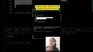 Reverse a String in JavaScript | Easy Problem (With and Without Function) #javascript #btech
