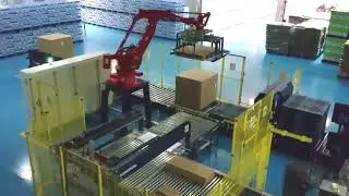 43200BPH shrinkage wrapping case packing and palletizing line