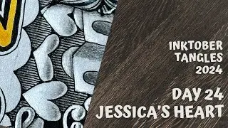 Inktober Tangles 2024 - Day 24 - Jessica’s Heart