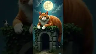 This Mysterious Fat Cat Might Be Watching You&hellip; 🐾✨ #cat #mystery #DigitalArt #FatCat #RealisticCat