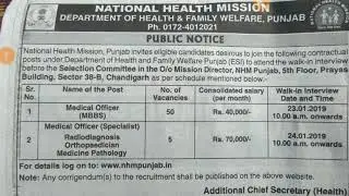 NHM Punjab  Recruitment