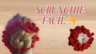 Scrunchie  corazon a Crochet F&aacute;cil y R&aacute;pido 🧶 | Ideal para Principiantes
