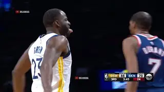Draymond hits the three over KD and then trolls him with his tongue sticking out 🤪