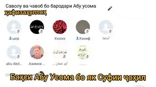 Абу Усома рахимахуллох ба як суфии чохил