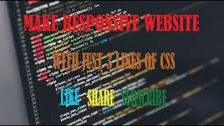 FIRST TIME ON YOUTUBE HOW TO MAKE RESPONSIVE WEBSITE IN JUST 3 LINES OF CSS CODE.