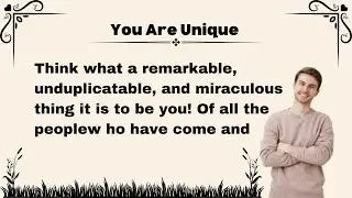 Learn English Through Story 🔥  | Level 2 | You Are Unique