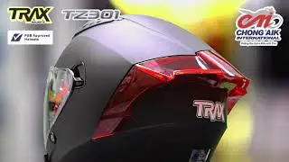 TRAX TZ301 Open-Face Helmet with Replaceable Rear Spoiler | Chong Aik International Pte Ltd