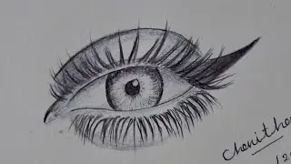 Realistic Eye Drawing Tutorial with Ballpoint Pen | Step by Step