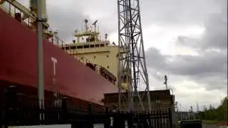 Ship Entering  Lock Three of the Welland Canal