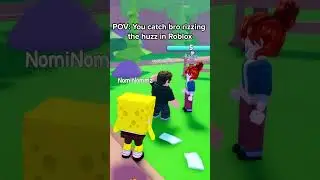 When you catch Bro Rizzing the Huzz in Roblox 💀 #roblox #bro #rizz #caught #funny #gaming #rodrick