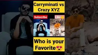 Carryminati vs crazy xyz | #shorts #youtubeshorts #carryminati #crazyxyz #technicalbsrp #ytshorts