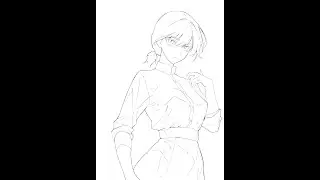Lineart Process (W.I.P.) | CSP | PS #shorts