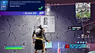 Cut power to control panels inside command cavern - fortnite
