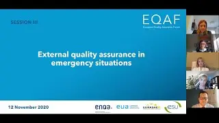 2020 EQAF Session #3: External quality assurance in emergency situations