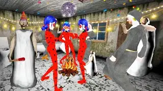 Granny , Evil Nun and Ladybug Doinh Party in Granny House  | Granny Mod Gameplay