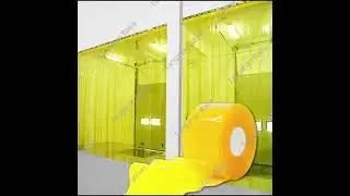 Clear PVC yellow&nbsp;industrial&nbsp;strip curtain&nbsp;for warehouse, shop, clean rooms, easy install