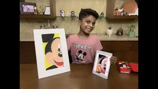Ritwik paints on the Canvas Board made by himself