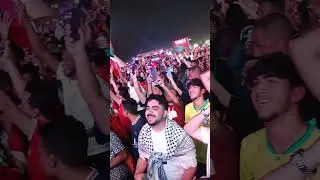 Morocco goal time fans celebration 🥳🥳🥳🏆🏆🥳