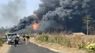 Assam's Baghjan oil field catches fire a week after blowout; smoke visible from afar