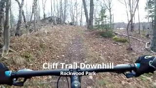 Cliff Trail Downhill mountain bike single track in Rockwood Park, Saint John, New Brunswick