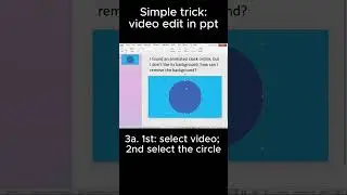 Powerpoint - simple trick video edit in ppt #office #productivity