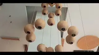 Censlighting - Modern Versatile Wooden Sphere Pendant Lighting Cluster, 6 Size - Details
