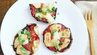 Raw Vegan Portobello Pizzas! Oil-Free & No Added Salt