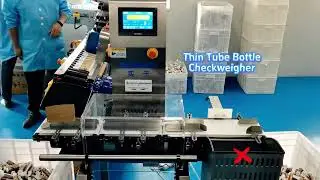 Thin Tube Bottle Checkweigher#checkweigher #machine #weighingmachine