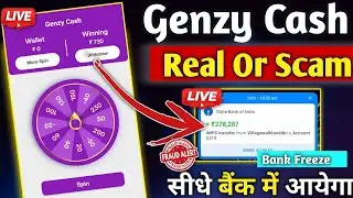 Genzy Cash App Real Ya Scam? ⚠️ Withdrawal Proof Live! | Genzy Cash Earning App Bank Freeze Alert