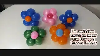 La verdadera forma de hacer una Mini Flor con Globos Twister muy fácil 🌺🎈#balloon #decoracion