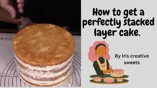 How to make perfectly, even stacked cake using Acetate cake collar.
