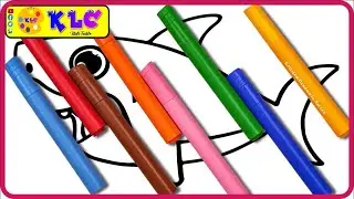 Baby Shark | Drawing And Coloring ANIMALS🦈Immerse in Creativity:Fish Coloring and BIG Marker Pencil🐠
