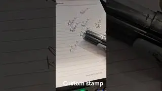 ✨Custom Signature Stamp Reveal!🖋️ Building My Brand #Shorts #school #stamp #customstamp