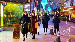 Gangnam APGUJEONG RODEO STREET of Light Festival 2021🌲, 4K Seoul Korea Friday Night Walk.