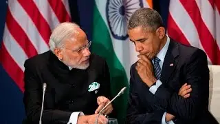 The President Meets with the Prime Minister of India in Paris