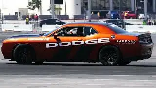 Dodge Challenger SRT Hellcat Drifting - Thrill Ride - Autocross Track - Barrett-Jackson Vegas 2023