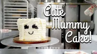 How to Make a Cute Halloween Mummy Cake! Easy/Beginner Decorating Tutorial!