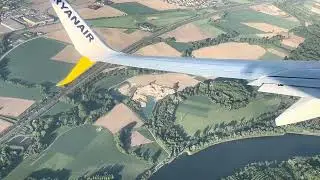 #ryanair Landing Ryanair Linz Airport LOWL RWY 27