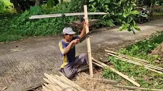 WATCH HOW FARMERS BUILD BAMBOO PLANT BARRIERS EASILY WITH A SHARP TOOL! - Agriculture Farming
