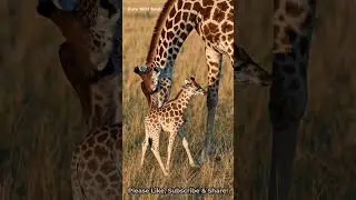 Adorable Baby Giraffe with Its Mother 🦒💛 Cutest Wildlife Moment Ever!