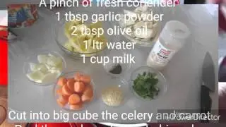 Celery soup with apple.