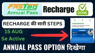 Fastag annual pass recharge | annual pass option | rajmargyatra app | fastag pass | fastag recharge