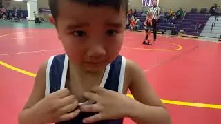 Liam Cabutotan Vang vs Aaron McClintock wrestling 40lbs. January 9, 2022