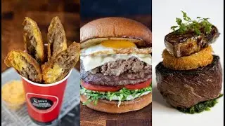 Mouthwatering ASMR Steak, Burgers & Veggies | Relaxing Cooking Compilation | #relaxingcooking