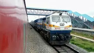 Basava Exp with White Beast WDP4D Rips Oddrahalli | crossing Ghorakpur Exp