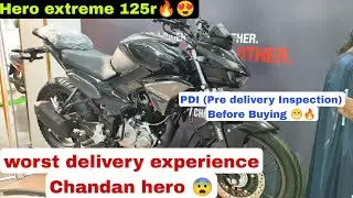 Hero Extreme 125r delivery vlog, Pdi, Chandan hero worst service,Bike registration & billing process