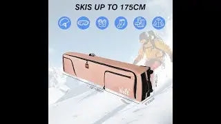 Сумка для лыж WOLT на колесах, мягкая сумка для сноуборда с колесиками для авиаперелетов.